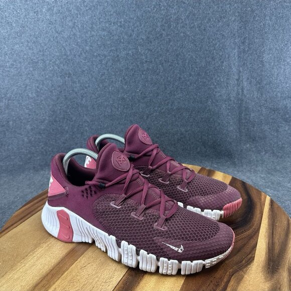 Nike Free Metcon 4 Women’s Sz 10 Shoes Beetroot Red White CZ0596-669 Crossfit - Picture 2 of 10
